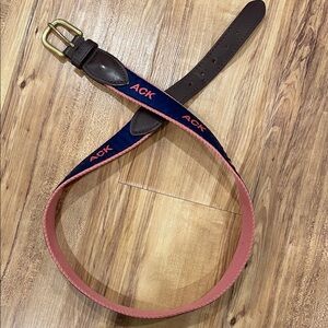 Navy and Brown Men's Nantucket “ACK” Belt